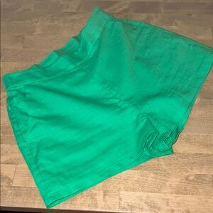 Cami NYC High Waist Kelly Green Linen Cotton Blend Lined Shorts Sz M NWT